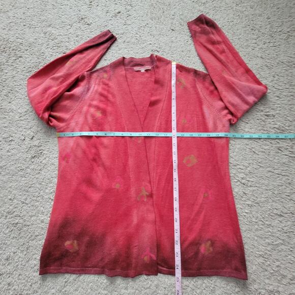 Marika Charles Women’s 4 Cashmere Blend Open Front Printed Cardigan - Picture 9 of 16